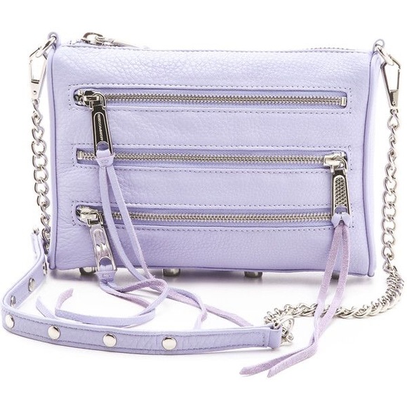 🎒 NWT Lilac Mini 5 Zip Rebecca Minkoff - Picture 1 of 16